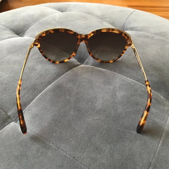 Alexander McQueen 4241/S Havana Cat Eye Sunglasses Tortoise Frames w/ Studs - Picture 6 of 12